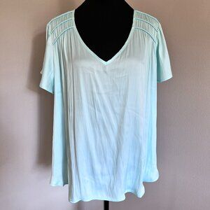 Lane Bryant - V-Neck Flutter Sleeve Silky Top Blouse - Size 14/16